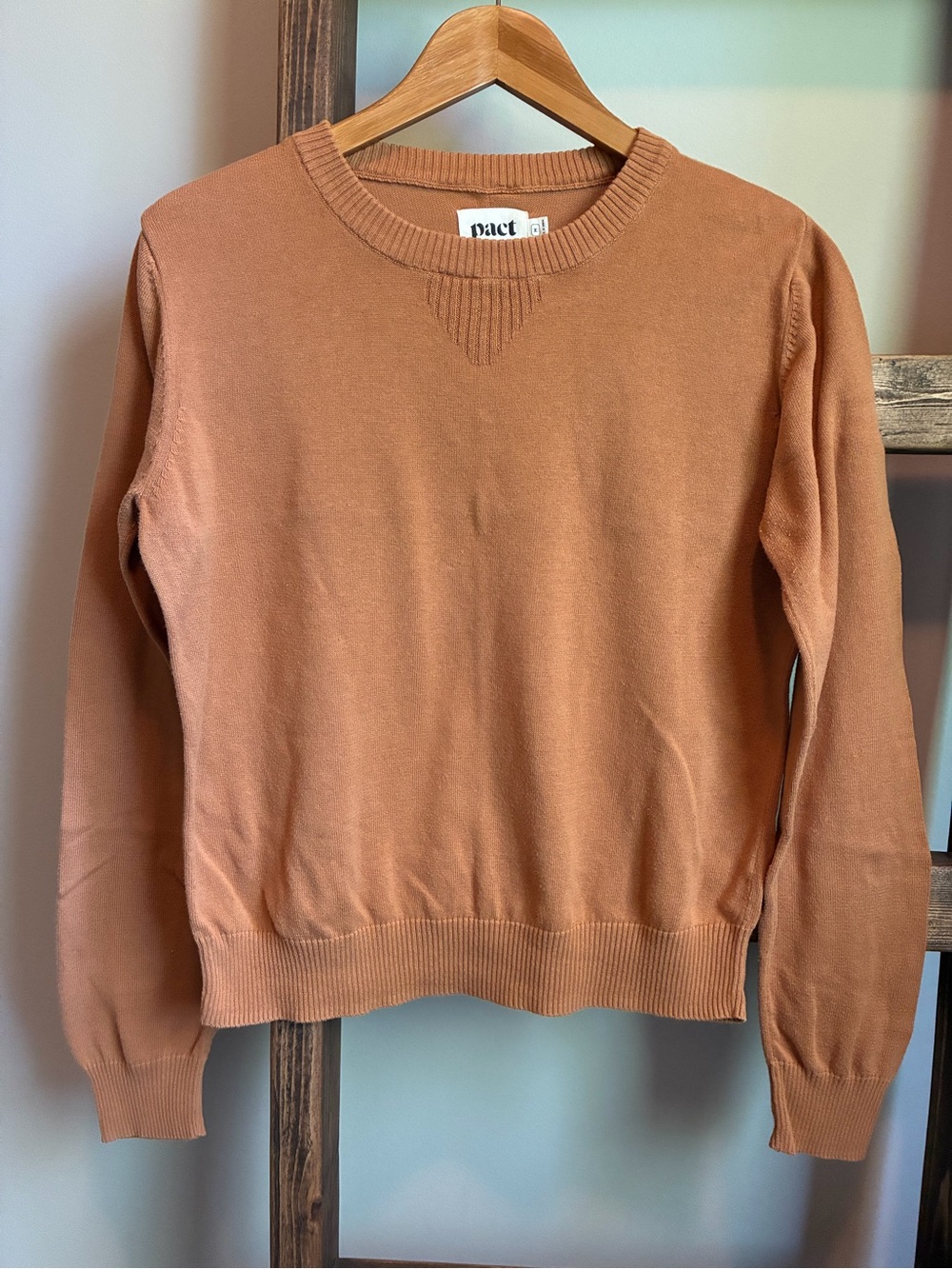 Pact Organic Cotton Knit Sweater – Camel – Size M - Picture 1 of 8